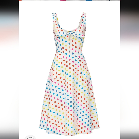 Dipping Dot Coco, Color Me Courtney Polka Dots, Sleeveless Dress Sz 6 - Picture 4 of 12